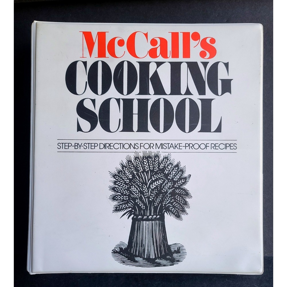 McCalls Cooking School 3-Ring Binder Cookbook #1 Step-by-Step Recipes VIDEO